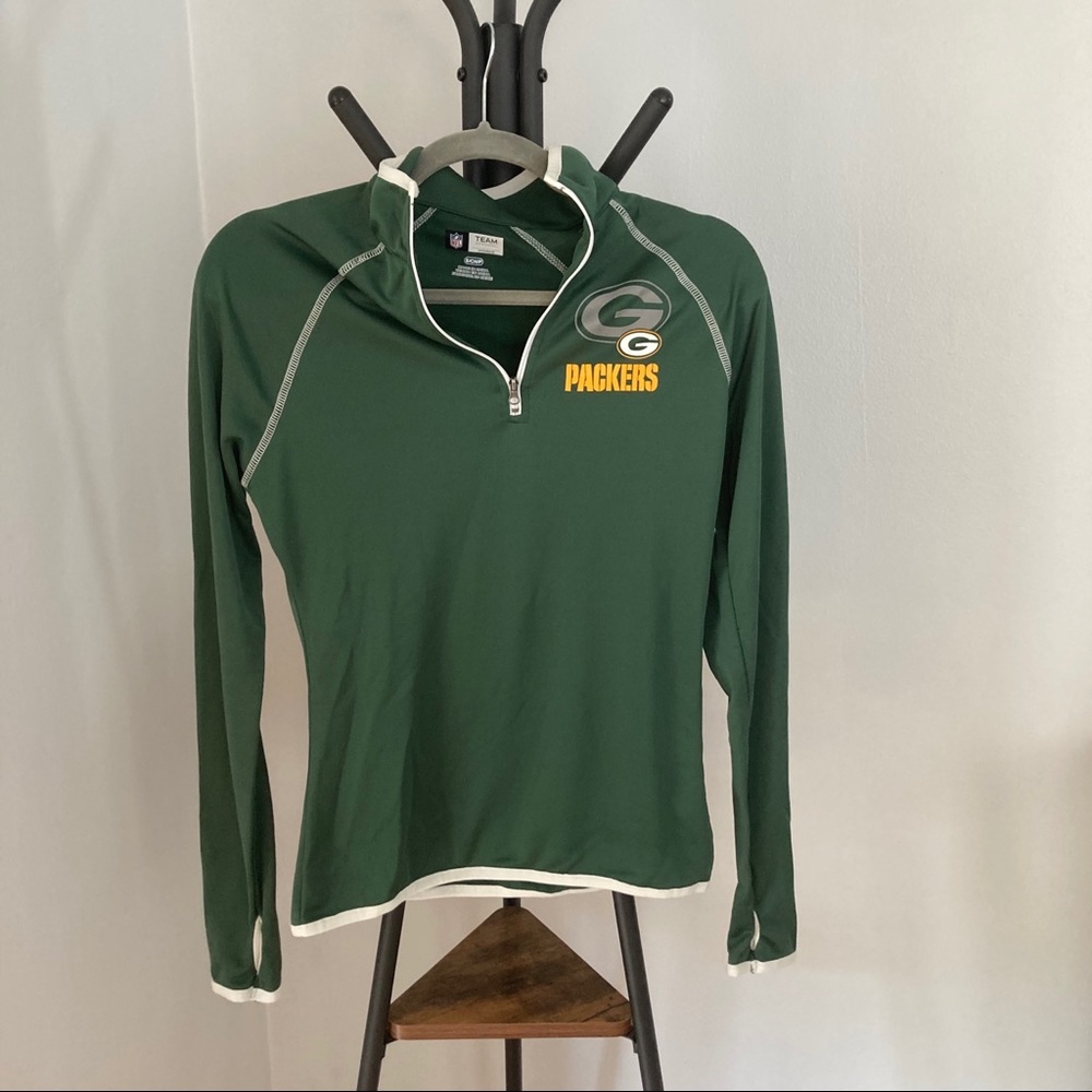 NFL Green Bay Packers Green Quarter-Zip Pullover Hoodie
